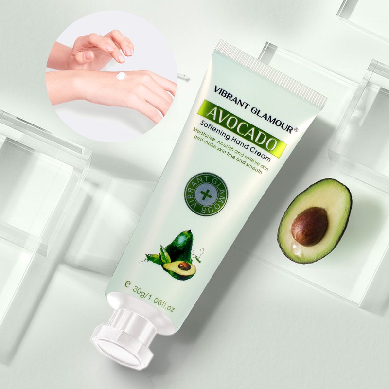 Kem dưỡng da tay VIBRANT GLAMOUR 30g chiết xuất bơ làm trắng loại bỏ nếp nhăn cho da mềm mại