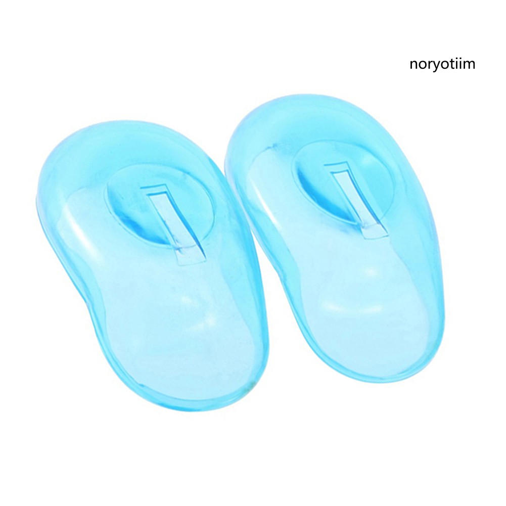 Set 2 Bọc Bảo Vệ Tai Khi Nhuộm Tóc Bằng Silicon Màu Xanh Dương