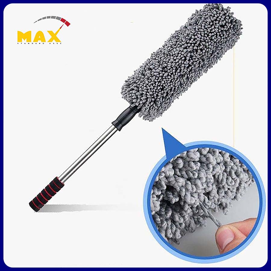 Chổi Lau Bụi MAX STORE Bằng Sợi Dầu Cán Dài Kim Loại Loại Bỏ Bụi Làm Sạch Nội Thất Dễ Dàng 56x14x10