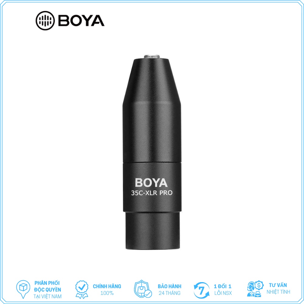 [Mã ELHACE giảm 4% đơn 300K] BOYA BY-35C-XLR PRO - Bộ chuyển đổi cao cấp từ 3.5mm TRS sang XLR