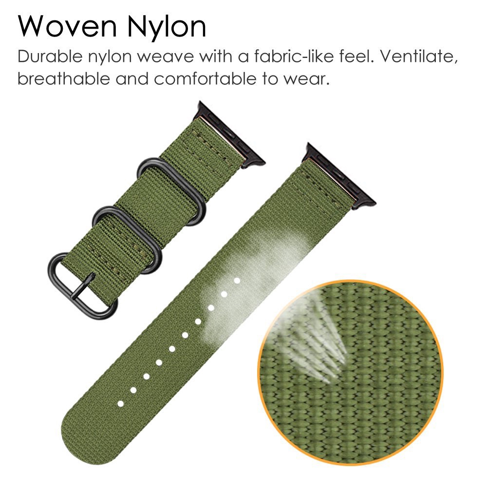 Dây Nylon Họa Tiết Sọc Khóa Kim Loại Cho Đồng Hồ Apple serie 8Ultra 7 6 5 4 3 2 38mm 41mm 45mm 49mm