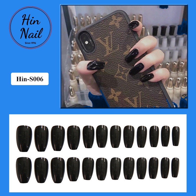 Set 24 Móng Tay Giả Trang Trí Nghệ Thuật DIY kiểu trơn Hin Nail cao cấp