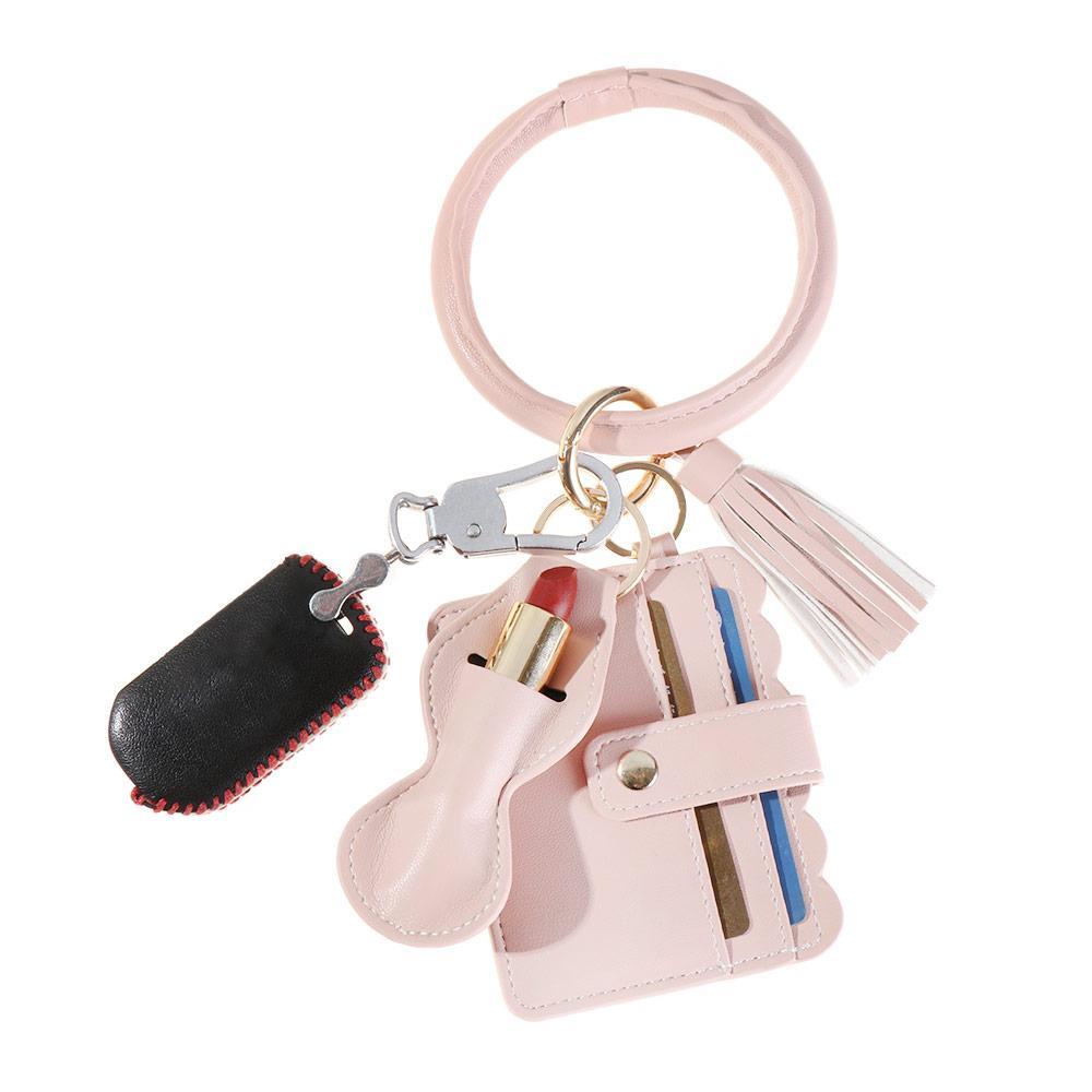 Vòng Đeo Tay Dạng Ví Da PU Tua Rua Chữ O Free Your Hands Thời Trang Cho Nữ