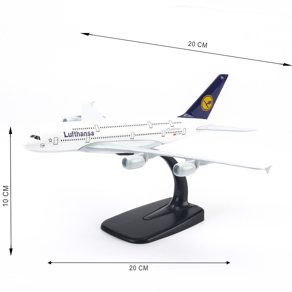 Mô hình máy bay Lufthansa Airbus A380 20cm Everfly