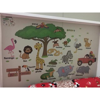 decal dán tường thú tiếng anh