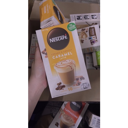 Cafe Sữa Bọt Kem Nescafe Cappuccino 10 gói - Úc [MẪU MỚI]