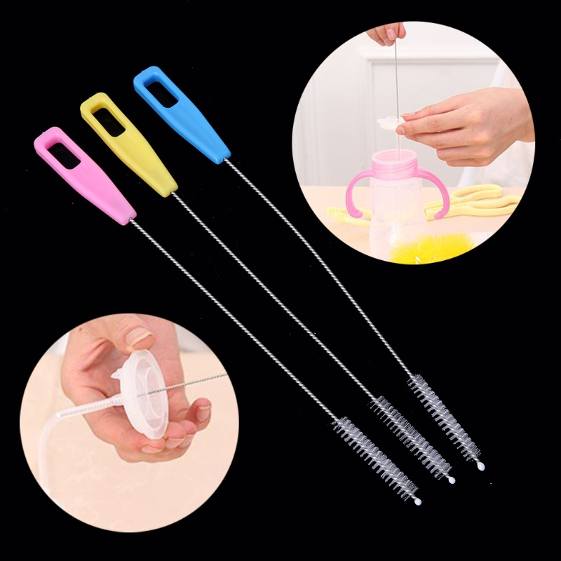 Bàn Chải Lông Mềm Vệ Sinh Ống Hút Thủy Tinh / Ống Hút Cho Bé