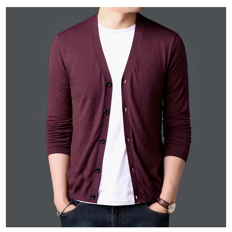 Áo khoác cardigan nam cao cấp phong cách zonado zcd01 (đỏ đô)