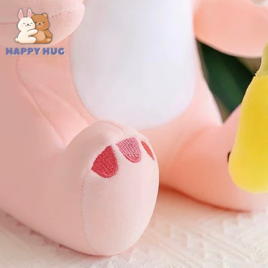 Gấu Bông Voi đeo trái chuối siêu dễ thương, vỏ nhung mịn nhồi gòn cao cấp - Happy Hug