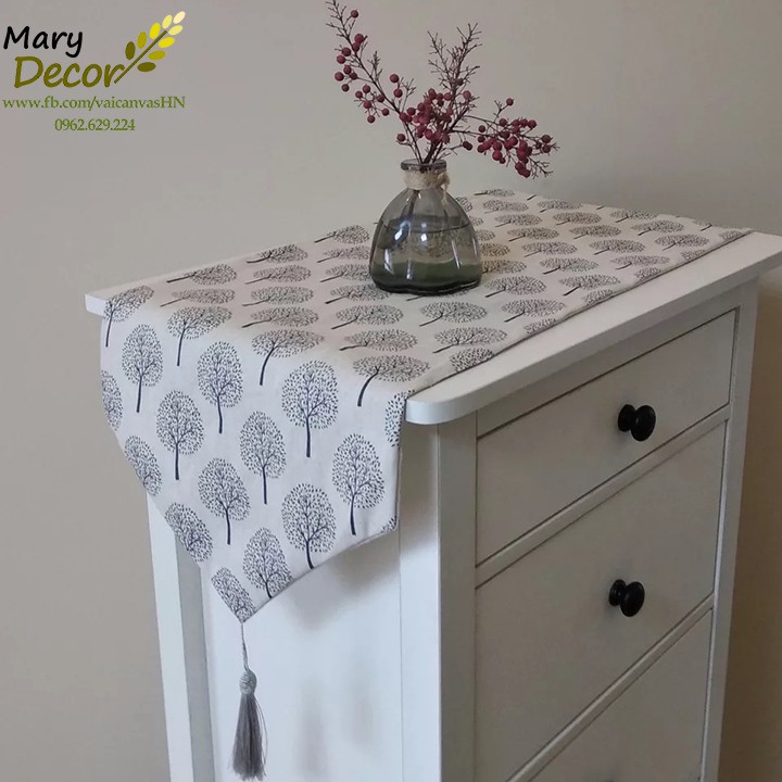 KHĂN RUNNER MARY DECOR - HỌA TIẾT CÂY KR-D09