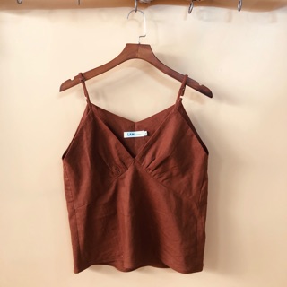 Áo 2 dây vải Linen