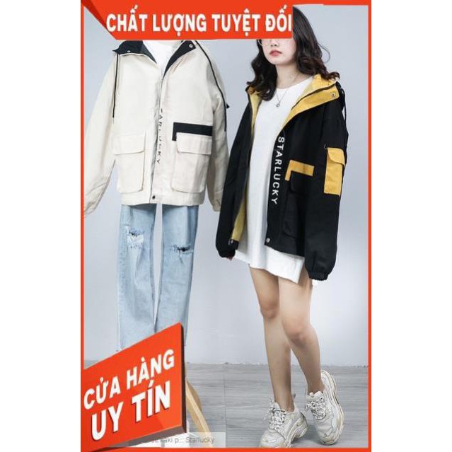 [Ảnh + Video Thật] Áo Khoác Kaki Lucky freesize chất kaki ngoại chất lượng tuyệt đối | BigBuy360 - bigbuy360.vn