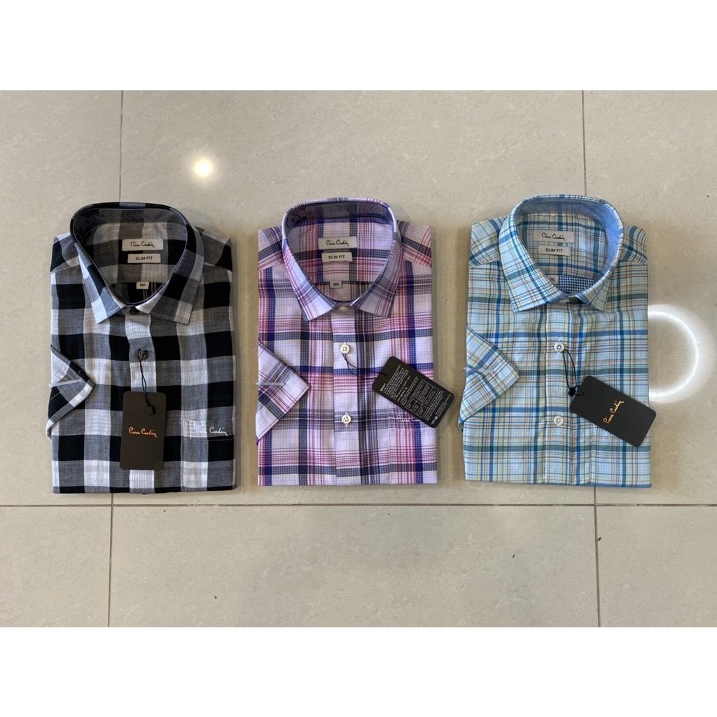 Áo Sơ Mi Ngắn Tay Nam PIERRE CARDIN Xuất Hàn