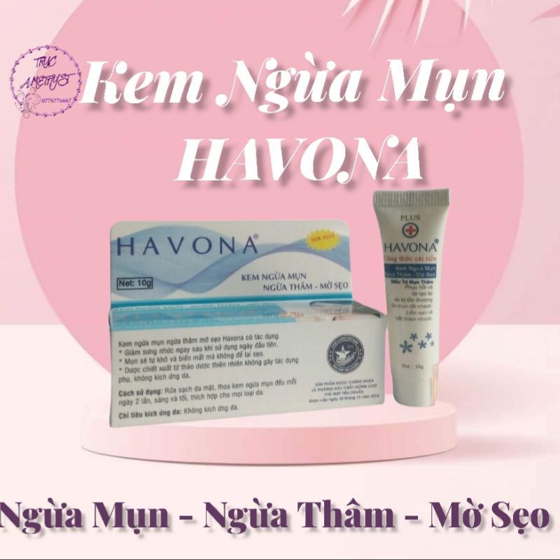 [Mã SKAMA8 giảm 8% đơn 300K] KEM MỤN HAVONA NGỪA THÂM MỤN DỊ ỨNG MỜ SẸO