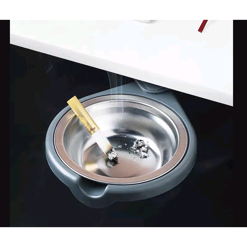 Gạt tàn hình giọt nước có nắp dán đế bàn tiện dụng