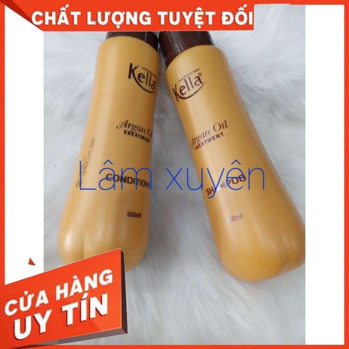 Dầu gội phục hồi Kella Argan oil vàng 500ml 😍 FREESHIP 🍔phục hồi tóc nát ,tái tạo biểu bì tóc,giúp tóc chắc khỏe óng ả 😘