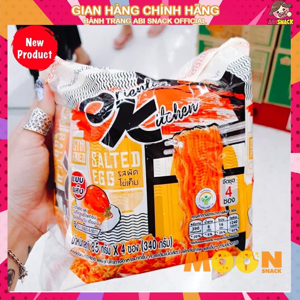Lốc 4 gói Mì trộn khô cay vị trứng muối Ok Thái Lan 85g/1 gói | BigBuy360 - bigbuy360.vn