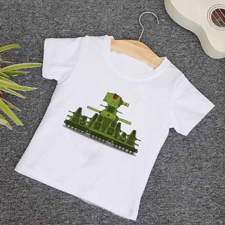 Mẫu áo thun in hình xe tăng hoạt hình - món quà ý nghĩa cho bé