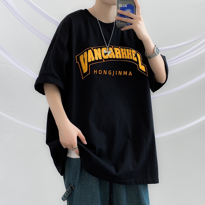 Áo thun tay lỡ VANCARHELL ❤️ Áo phông oversize form rộng unisex  nam nữ - A12 - Happy Style
