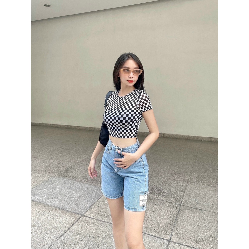 Quần jean ngố nữ ống rộng lưng cao sành điệu, chất vải jean denim mềm mịn William - AT194