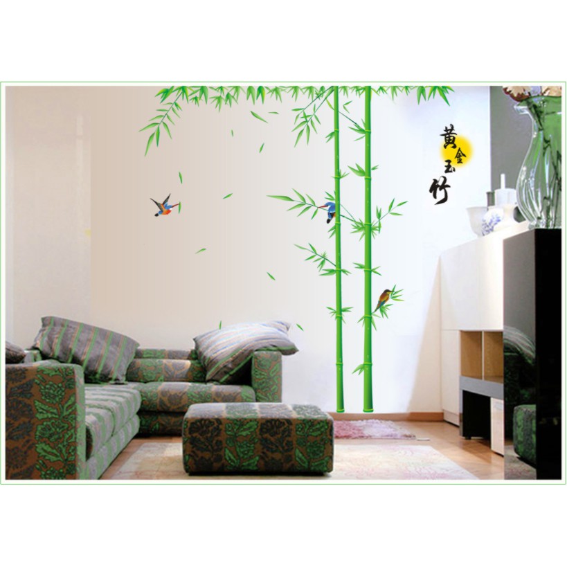 Decal dán tường 2 cây tre