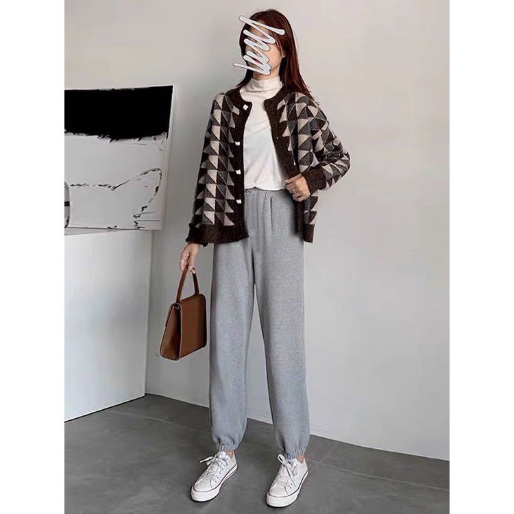 Quần Jogger Nữ Ống Rộng Bom Gấu Len Tăm Thanhthushop68 48