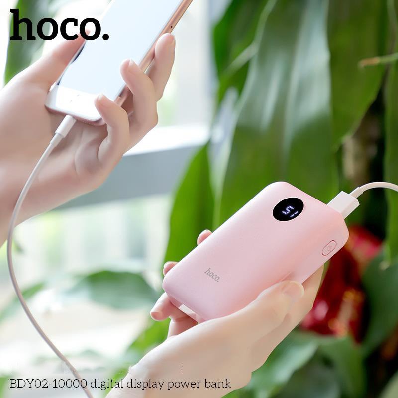 Pin Sạc Dự Phòng 10000mAh Hoco BDY02 - Nhỏ Gọn, 2 Đầu Ra, Màn Hình LCD [CHÍNH HÃNG]