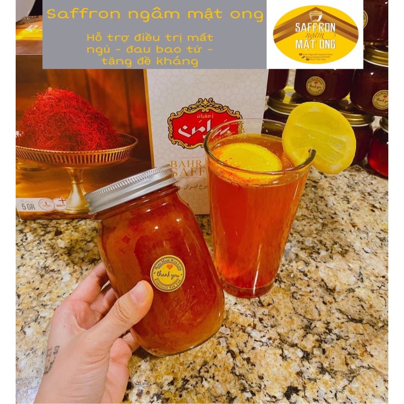 Safron Bahraman Tây á ngâm mật ong ( 3gr :300ml) | BigBuy360 - bigbuy360.vn
