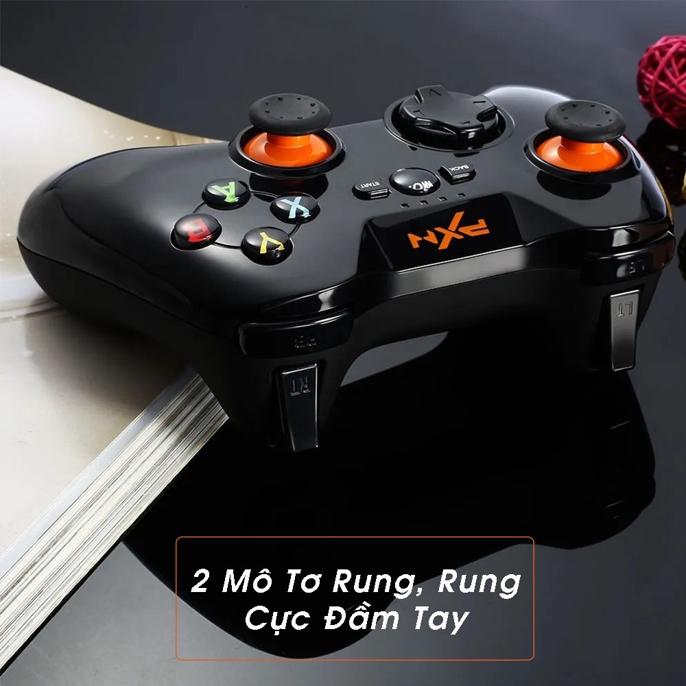 Tay Cầm Chơi Game Không Dây PXN 9613 Có Rung, Hỗ Trợ PC Và Điện Thoại Android