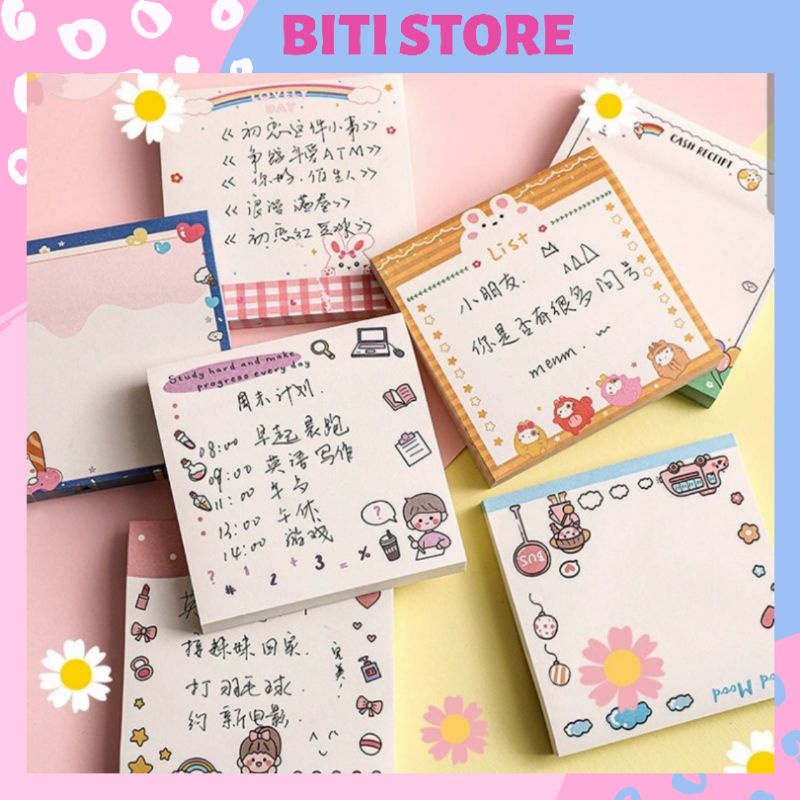 Giấy Note, Ghi Chú Tập 80 Hoạ Tiết Chipi Xinh Xắn BiTi Storr