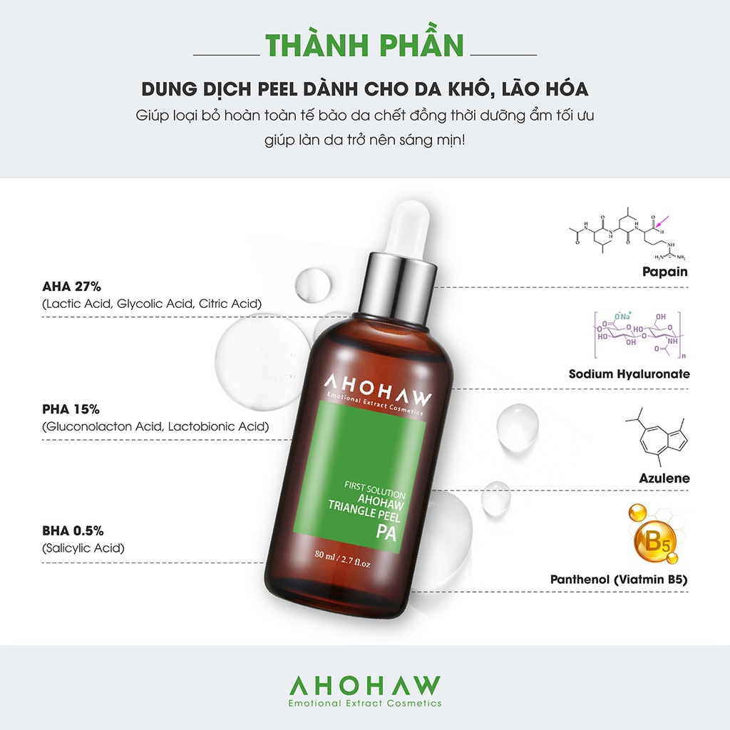 Peel Trắng da Ahohwa Triangle Peel PA (30 ml - 80 ml)