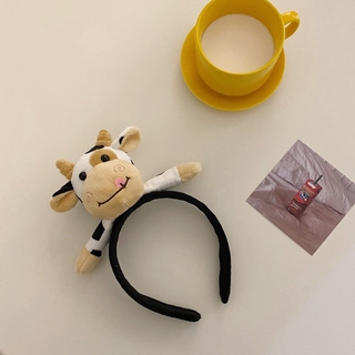 Băng Đô Rửa Mặt Hình Bò Sữa Dễ Thương Phong Cách Hàn Quốc