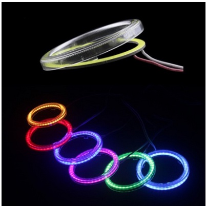 Đèn Vòng  Led  thiên thần mắt cú angle eye 60mm 70mm 120mm Cho Xe Hơi ô tô bi xenon gương cầu pha cos màu xanh trắng