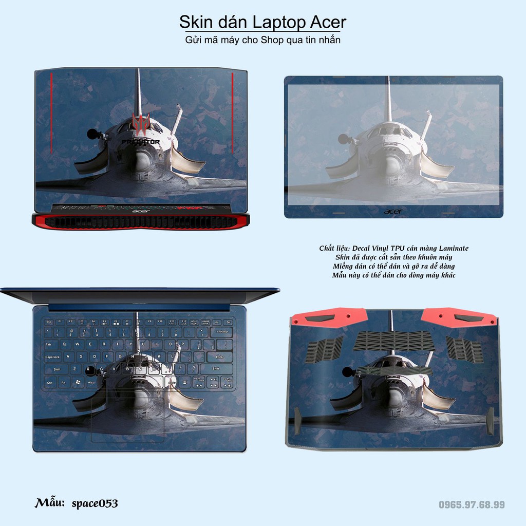 Skin dán Laptop Acer in hình không gian _nhiều mẫu 9 (inbox mã máy cho Shop)