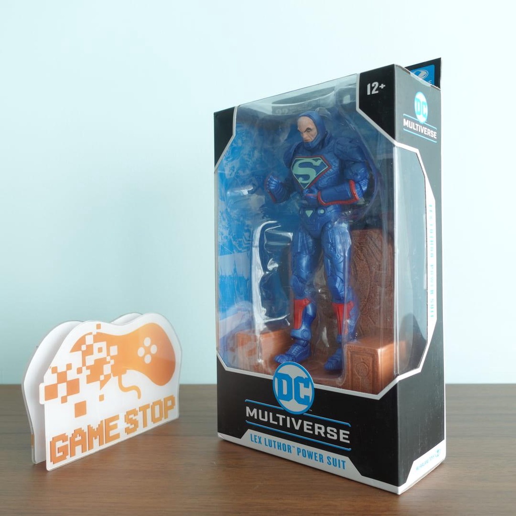 Mô hình DC Multiverse Lex Luthor 18cm Power Suit Blue with Throne McFarlane CHÍNH HÃNG MỸ DCMF34