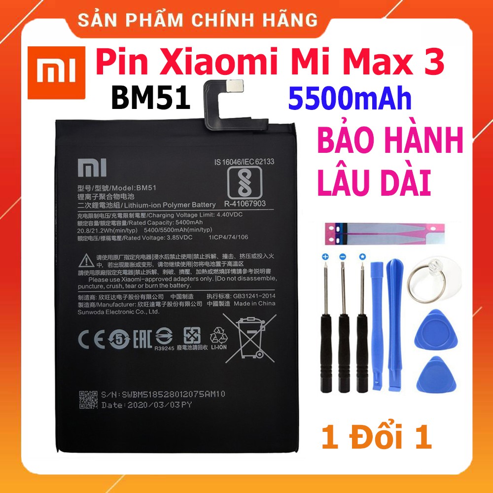 Pin Xiaomi Mi Max 3 🔥 HÀNG ZIN CHÍNH HÃNG 🔥 Bảo hành lâu dài