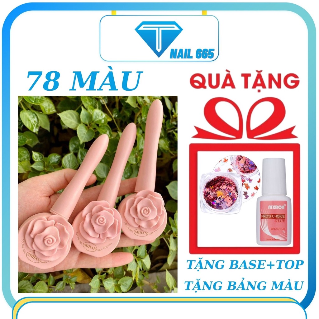 Sơn gel móng tay MIHAN sét 78 màu  bóng đẹp , Sơn móng tay màu đẹp chất lượng