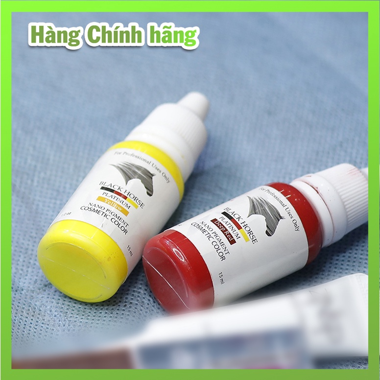 Mực Xăm Môi Mày, Mực Phun Xăm Black Horse Platinum 15ml Đức