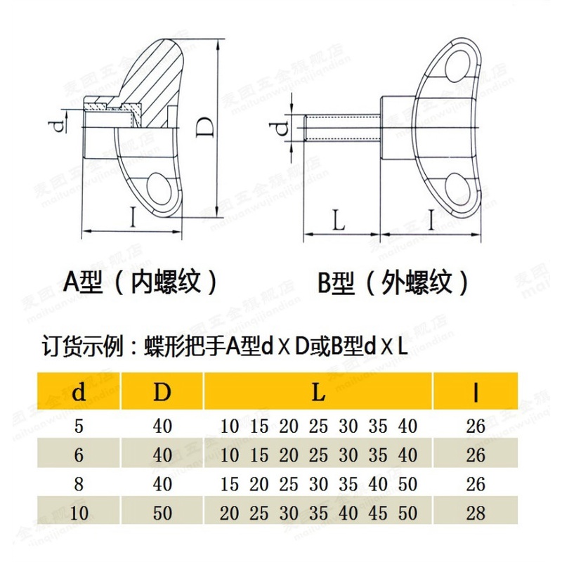 Tay vặn hai cánh có ren inox 304