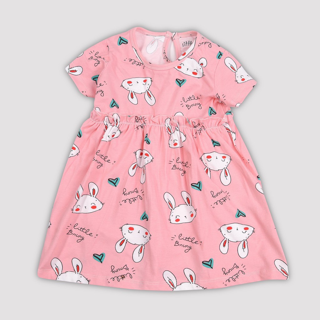 Váy đầm cho bé gái, phong cách hàn quốc Litter Me, chất liệu cotton cute đáng yêu cực xinh cho bé12-28kg.thời trang bé