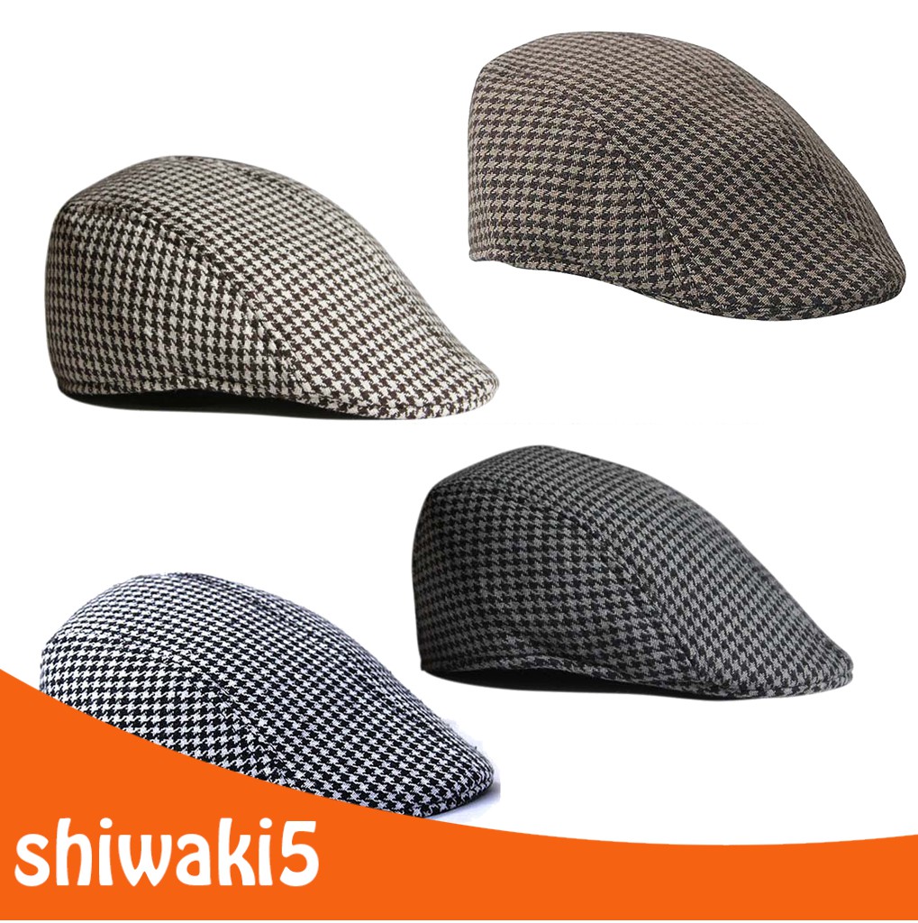 Mũ Beret Họa Tiết Houndstooth Cho Bé Trai Và Bé Gái