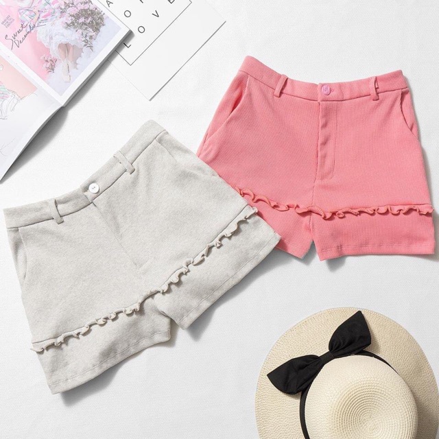 Quần short thun dún bèo