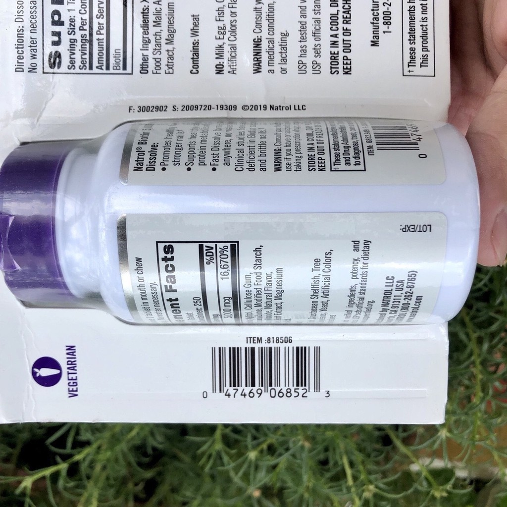 ❤️ [Date 12/2022] Natrol Biotin Hair Nails Skin 5000 mcg 250 viên Mỹ, Hương Dâu | BigBuy360 - bigbuy360.vn