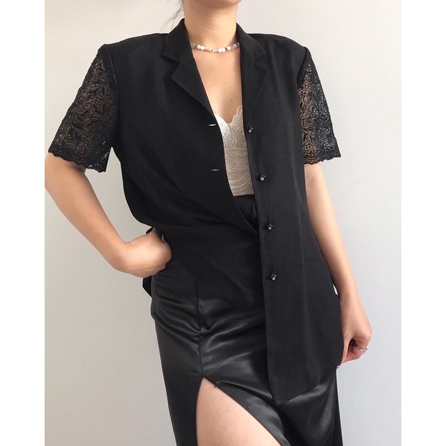 Blazer ngắn tay freesize sm