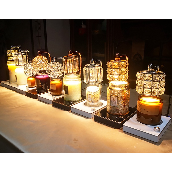 Đèn đốt nến thơm - Phụ kiện nến Yankee size L, BBW - Điều chỉnh chiều cao - Warmer Candles GU10 35W - Màu trắng
