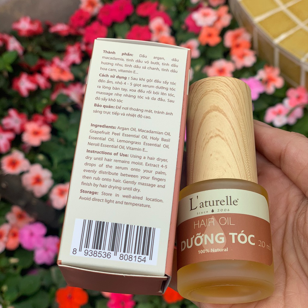 Dầu dưỡng tóc L’aturelle bóng mượt serum tinh dầu bưởi macadamia argan Zimas | BigBuy360 - bigbuy360.vn