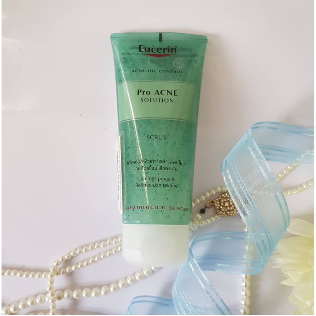 Eucerin Pro ACNE Solution Scrub: Gel Tẩy Da Chết Da Mụn (100 ml)