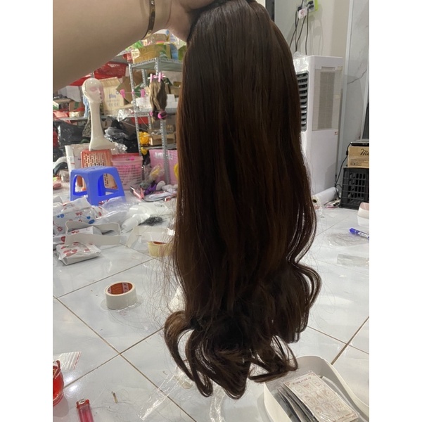 [Mã 153FASHIONSALE1 giảm 10K đơn 50K]tóc giả băng đô tết bính nhỏ rít kèm tóc❤️ free ship 50k❤️ tóc xoăn