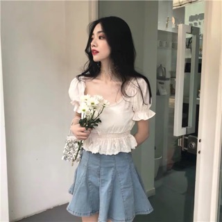 [ ODER ULZZANG] áo croptop