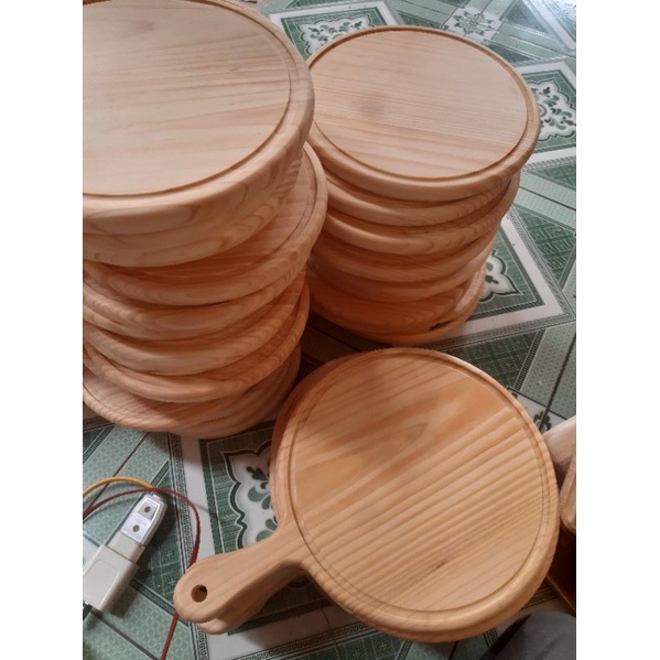 Thớt gỗ decor có tay cầm///thớt piza đủ size